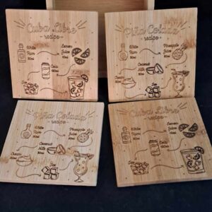 Set de sous verre Bambou