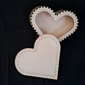 Coffret bois coeur