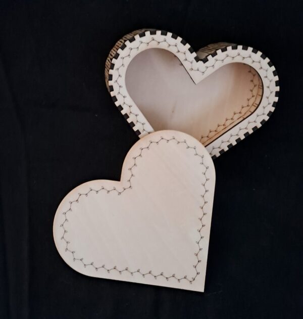 Coffret bois coeur