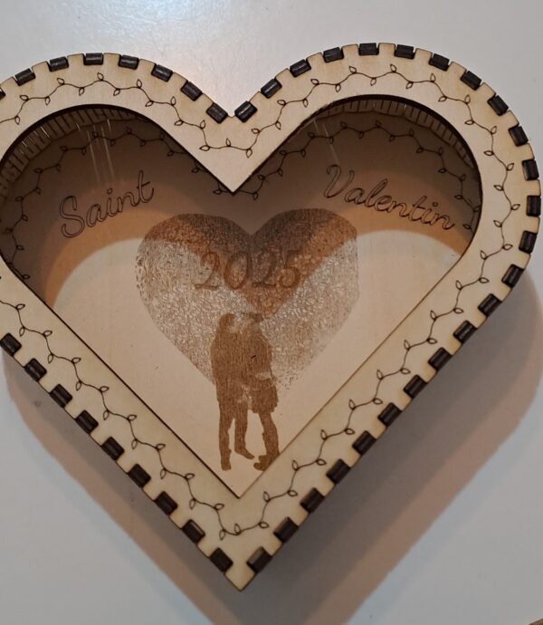 Coffret bois coeur – Image 2