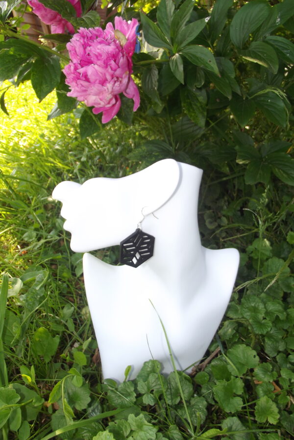 Boucles d'oreilles en bois modèle 6