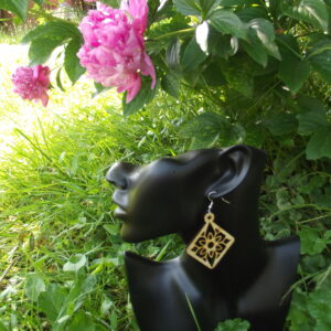 Boucles d'oreilles en bois modèle 13
