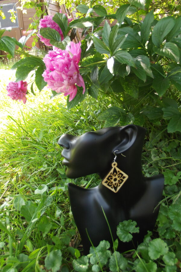 Boucles d'oreilles en bois modèle 13