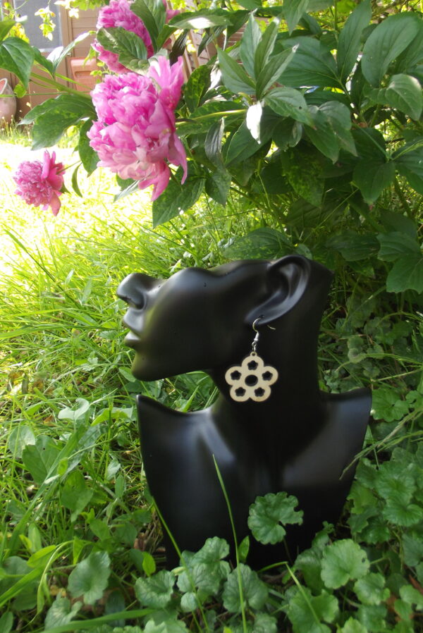 Boucles d'oreilles en bois modèle 14