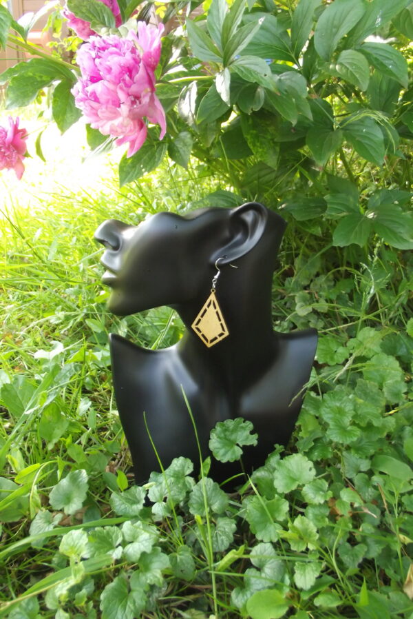 Boucles d'oreilles en bois modèle 16