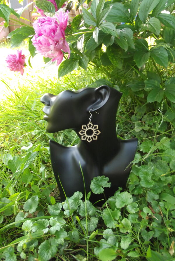 Boucles d'oreilles en bois modèle 17