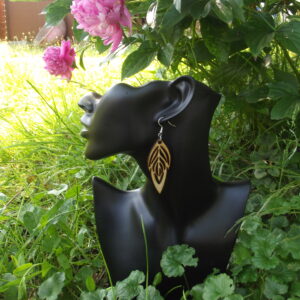 Boucles d'oreilles en bois modèle 19