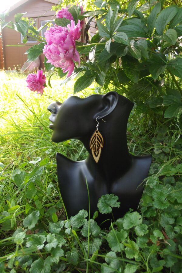 Boucles d'oreilles en bois modèle 19