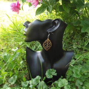 Boucles d'oreilles en bois modèle 22