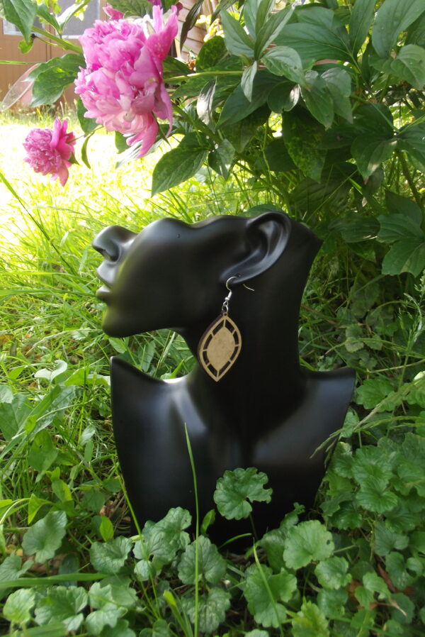 Boucles d'oreilles en bois modèle 24