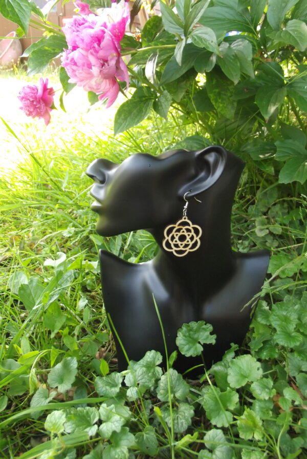 Boucles d'oreilles en bois modèle 25