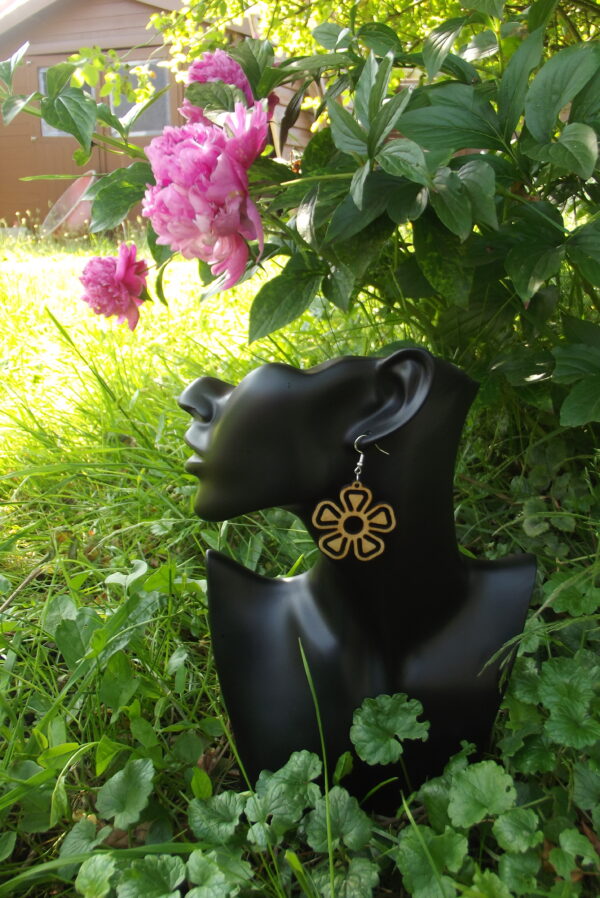 Boucles d'oreilles en bois modèle 26
