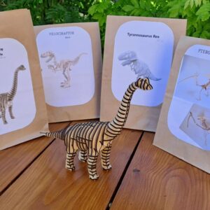 Dinosaures en bois à monter – Puzzle 3D artisanal
