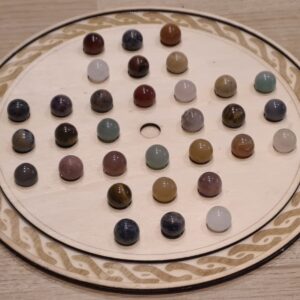 Jeu de Solitaire - Billes en pierres naturelles