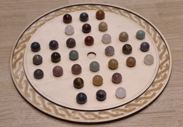 Jeu de Solitaire - Billes en pierres naturelles