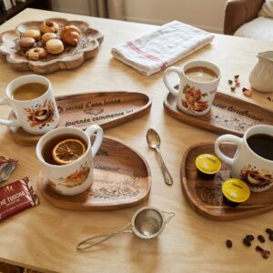 Coffret Petit-Déjeuner : Plateau en Bois & Mug Assorti